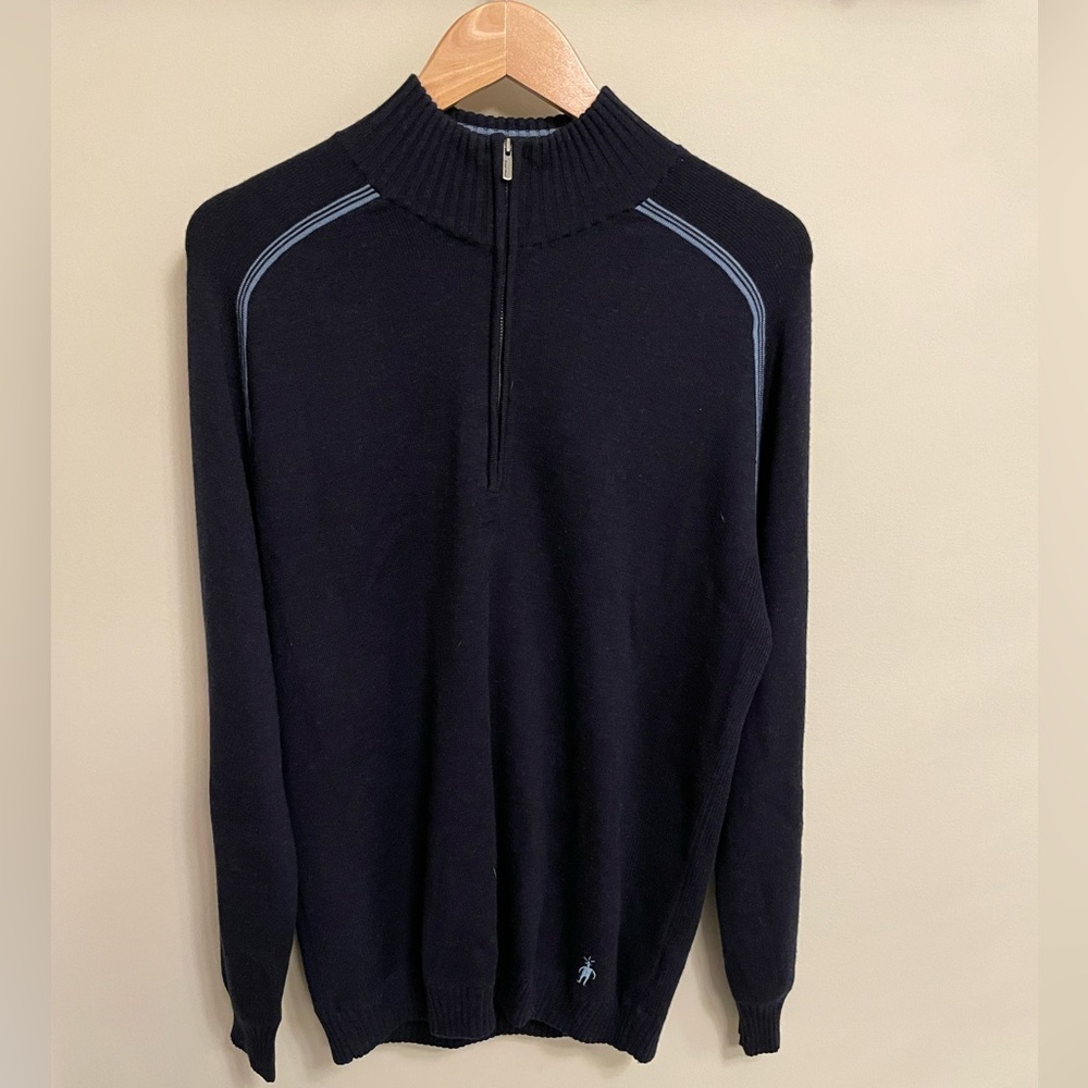 Men’s XL 100% merino wool 3/4 zip sweater